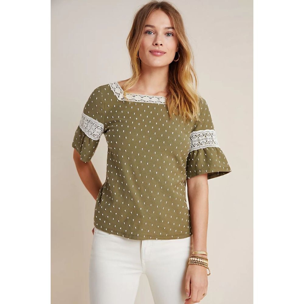 Maeve Venezia Textured Lace Top Sz XS